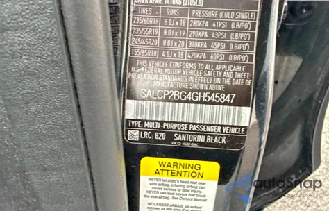 2016 Land Rover Discovery Sport Se z USA, uszkodzony, nr VIN SALCP2BG4GH545847